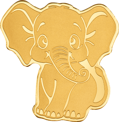 Palau - 2025 - 1 Dollar - Elephant SMALL GOLD