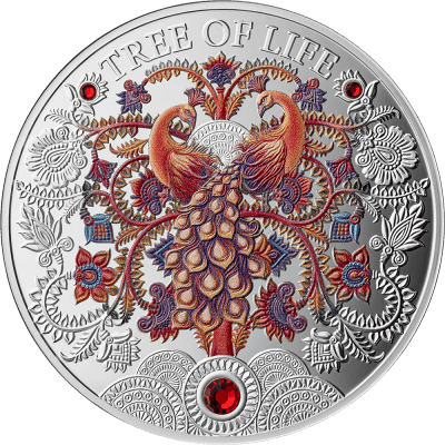 Ghana - 2025 - 5 Cedis - Autumn Tree of Life 1oz silver