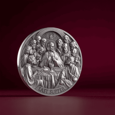 Cameroon - 2025 - 2000 Francs - The Last Supper (Bible Stories) 2oz silver