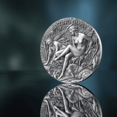 Cameroon - 2025 - 2000 Francs – Resting Diana (celestial beauty series) 2oz silver