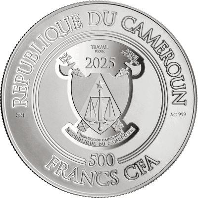 Cameroon - 2025 - 500 Francs - Cyber Claus Christmas 1/2oz silver