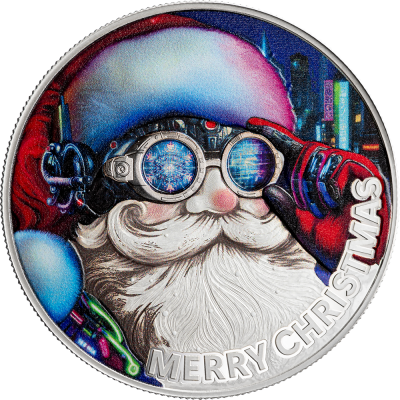 Cameroon - 2025 - 500 Francs - Cyber Claus Christmas 1/2oz silver