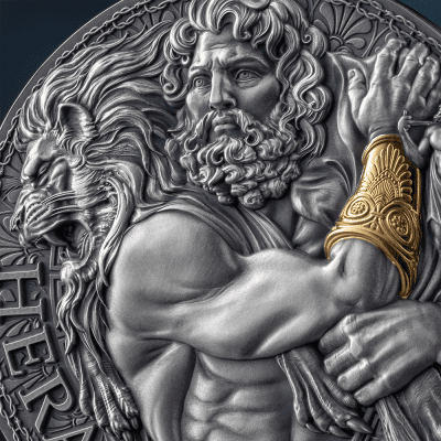 Cameroon - 2025 - 2000 Francs – Heracles / The Great Greek Mythology 2oz silver