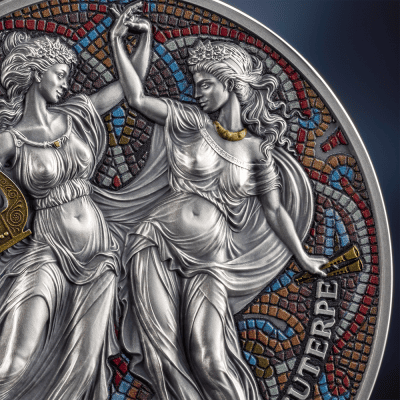 Cameroon - 2025 - 2000 Francs – Terpsichore & Euterpe (Nine Muses series) 2oz silver