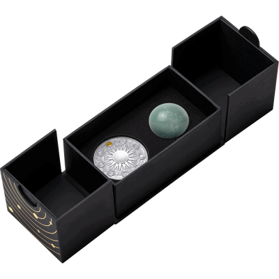 Ghana - 2025 - 10 Cedis - Uranus Solar System with Natural Crystal Sphere