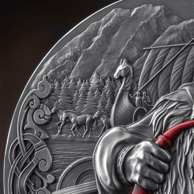 Cameroon - 2025 - 2000 Francs – Leif Eriksson (way to valhalla series) 2oz silver