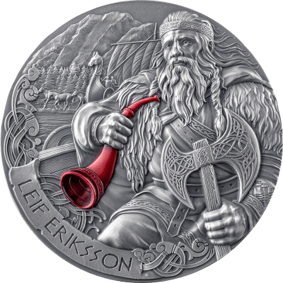 Cameroon - 2025 - 2000 Francs – Leif Eriksson (way to valhalla series) 2oz silver