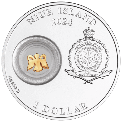 Niue - 2024 - 1 Dollars - Angel of Faith lucky charm