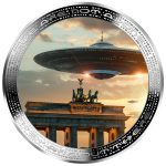 Cameroon - 2025 - 1000 Francs - UFO Above Berlin WMF 1oz silver edition (with unique scratch code)