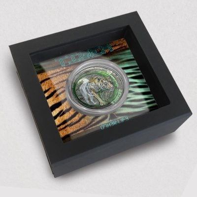 Cook Islands - 2025 - 20 Dollars - Tiger (Other Life series) 3oz silver