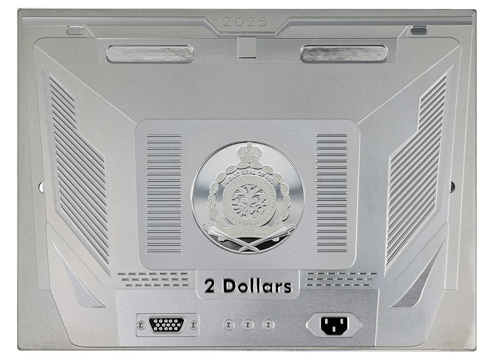 Niue - 2025 - 5 Dollars - Paint (Back to the Pixel series) 2oz silver