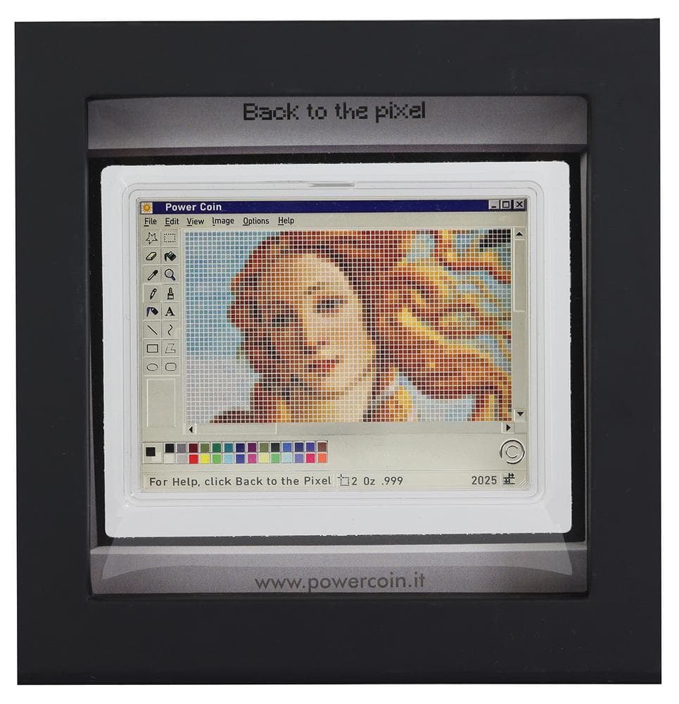 Niue - 2025 - 5 Dollars - Paint (Back to the Pixel series) 2oz silver