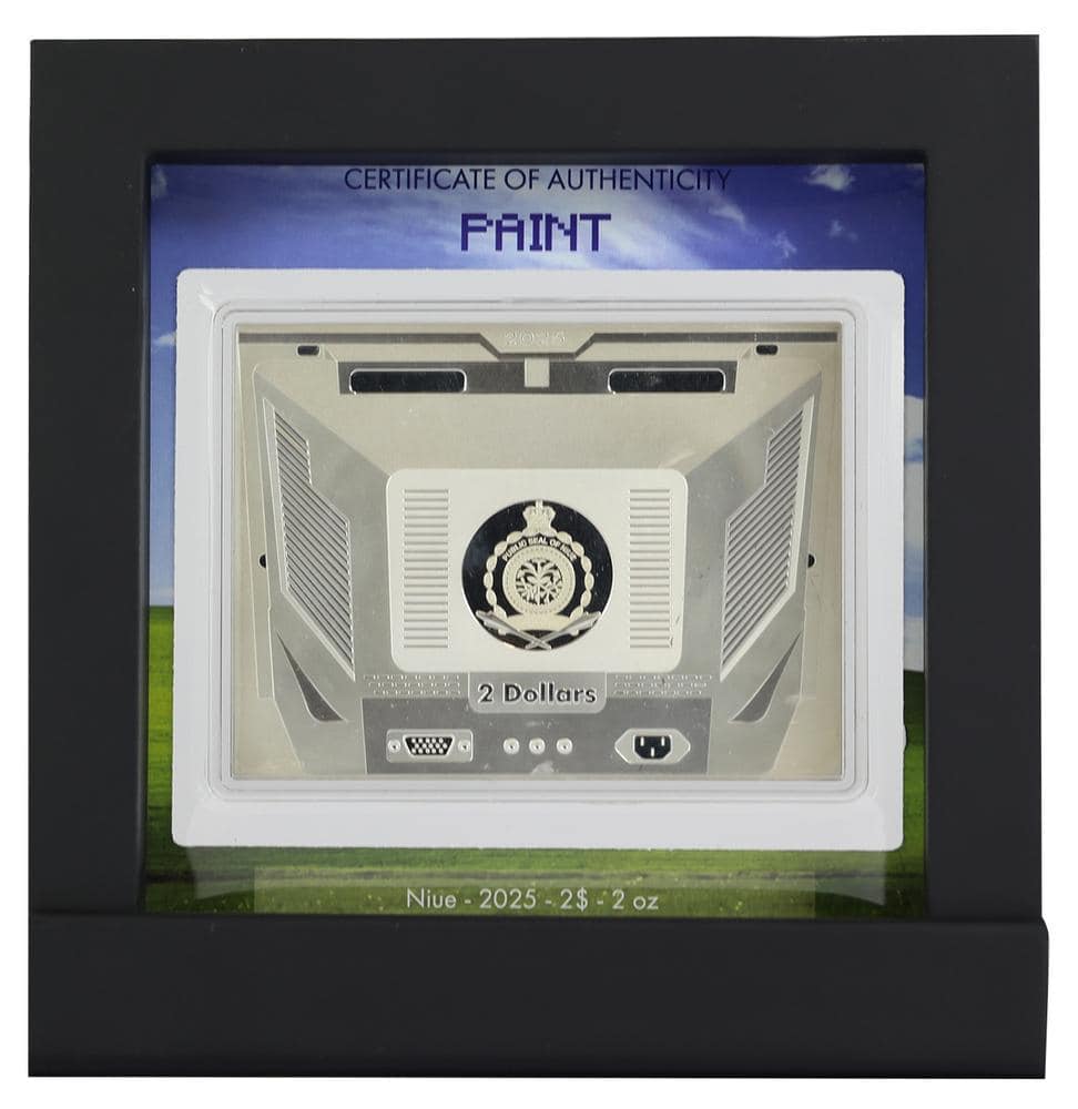 Niue - 2025 - 5 Dollars - Paint (Back to the Pixel series) 2oz silver