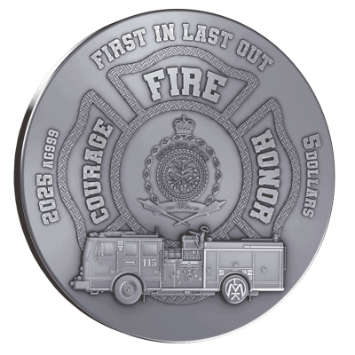 Niue - 2025 - 5 Dollars - Firefighters First in First out 2oz silver