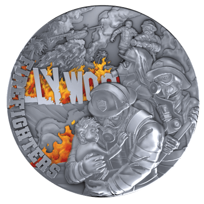 Niue - 2025 - 5 Dollars - Firefighters First in First out 2oz silver