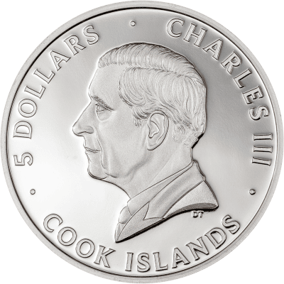 Cook Islands - 2025 - 5 Dollars - In Memoriam Pope Francis 1oz silver