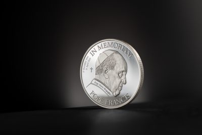 Cook Islands - 2025 - 5 Dollars - In Memoriam Pope Francis 1oz silver