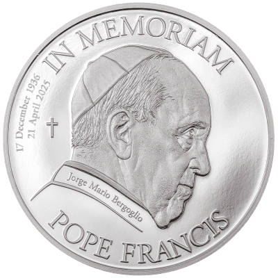 Cook Islands - 2025 - 5 Dollars - In Memoriam Pope Francis 1oz silver