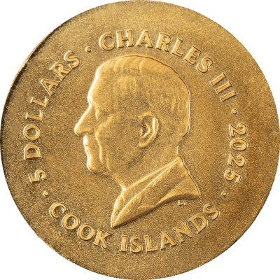 Cook Islands - 2025 - 5 Dollars - Lion Numismatic Icons SMALL GOLD