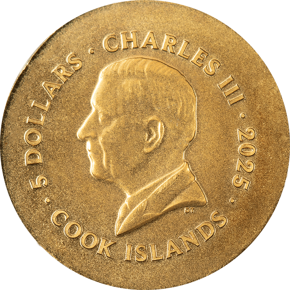 Cook Islands - 2025 - 5 Dollars - Lion Numismatic Icons SMALL GOLD