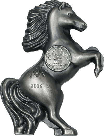 Mongolia - 2026 - 1000 Togrog - Year of the Horse 3D silver 1oz