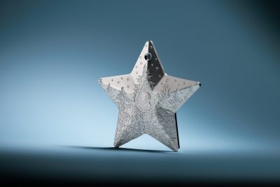 Cook Islands - 2025 - 5 Dollars - Holiday Ornament Winter Forest Silver