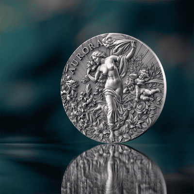 Cameroon - 2025 - 2000 Francs – Aurora (celestial beauty series) 2oz silver