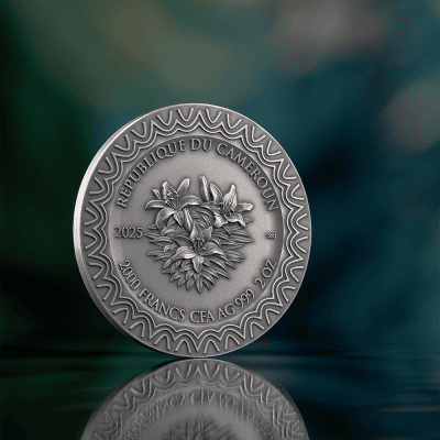 Cameroon - 2025 - 2000 Francs – Aurora (celestial beauty series) 2oz silver