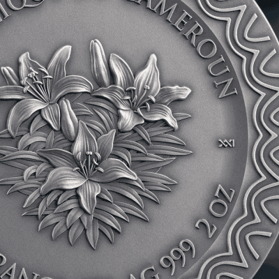 Cameroon - 2025 - 2000 Francs – Aurora (celestial beauty series) 2oz silver