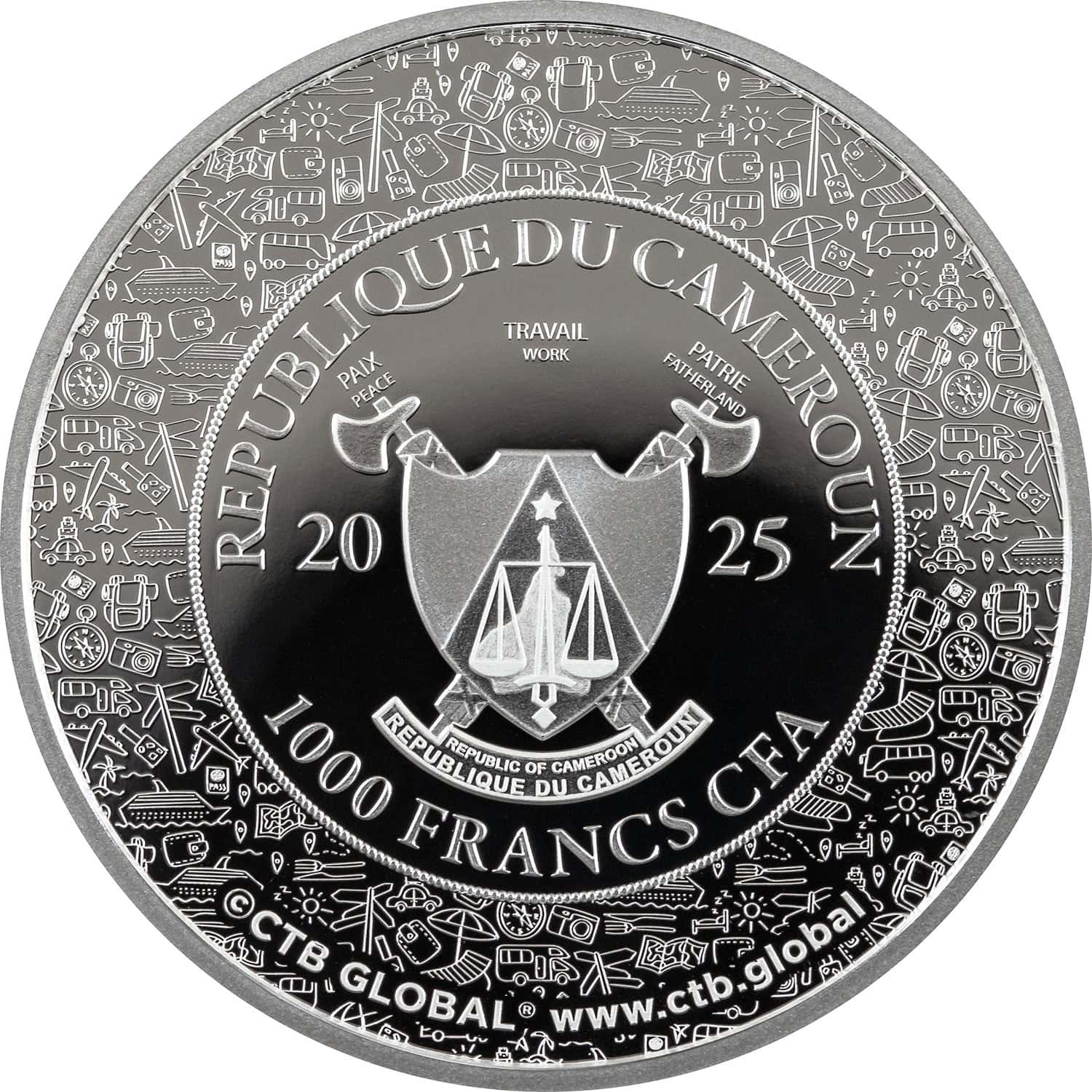 Cameroon - 2025 - 1000 Francs - Horseshoe Bend (Journey of a Lifetime series) 1oz silver