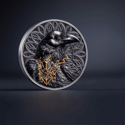 Cameroon - 2025 - 1000 Francs - The Raven (Creatures of Nocturne series) 1oz silver