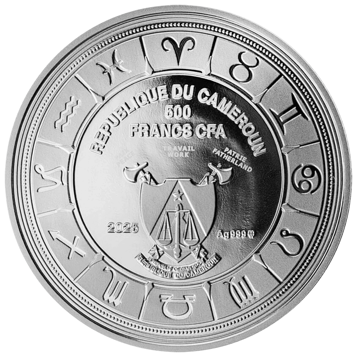 Cameroon - 2025 - 500 Francs - Cancer Pendant (Astrology’s Zodiac power series)