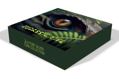 Liberia - 2025 - 20 Dollars - Velociraptor (Jurassic Life series) 2oz silver