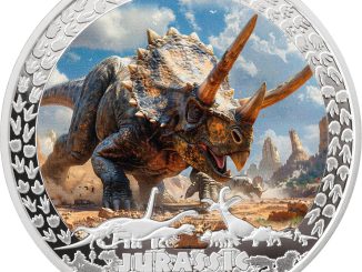Liberia - 2025 - 10 Dollars - Triceratops (Jurassic Life series) 1oz silver