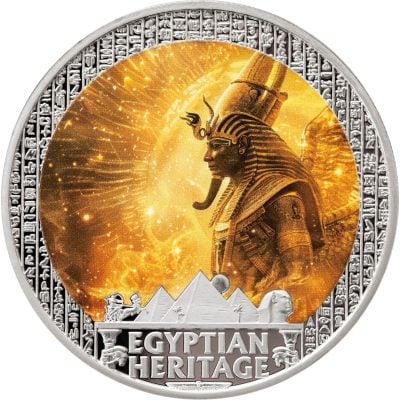 Liberia - 2025 - 10 Dollars - Ra Sun God (Egyptian Heritage series) 1oz silver