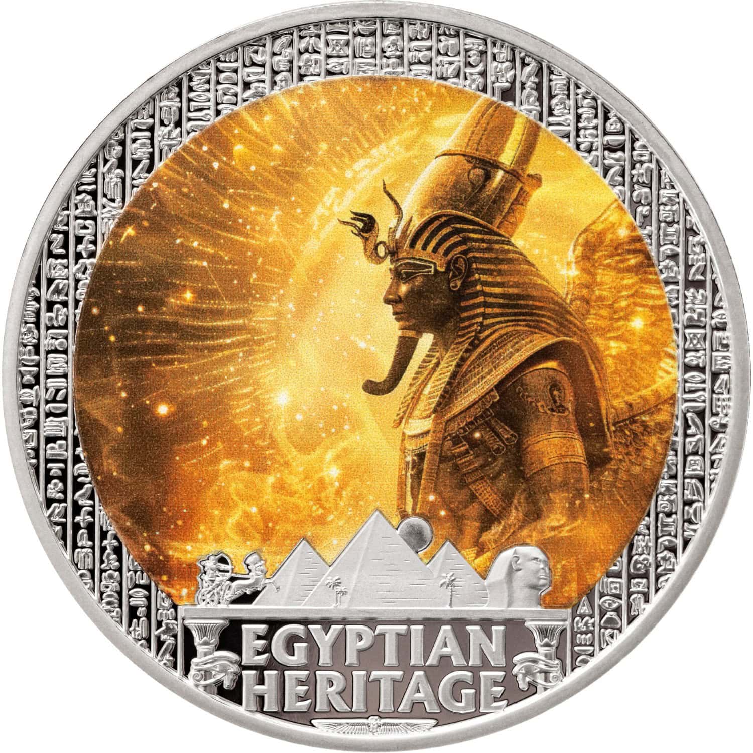 Liberia - 2025 - 10 Dollars - Ra Sun God (Egyptian Heritage series) 1oz silver