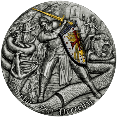 Niue - 2023 - 5 Dollars - Sir Perceval (Camelot series) 2oz silver