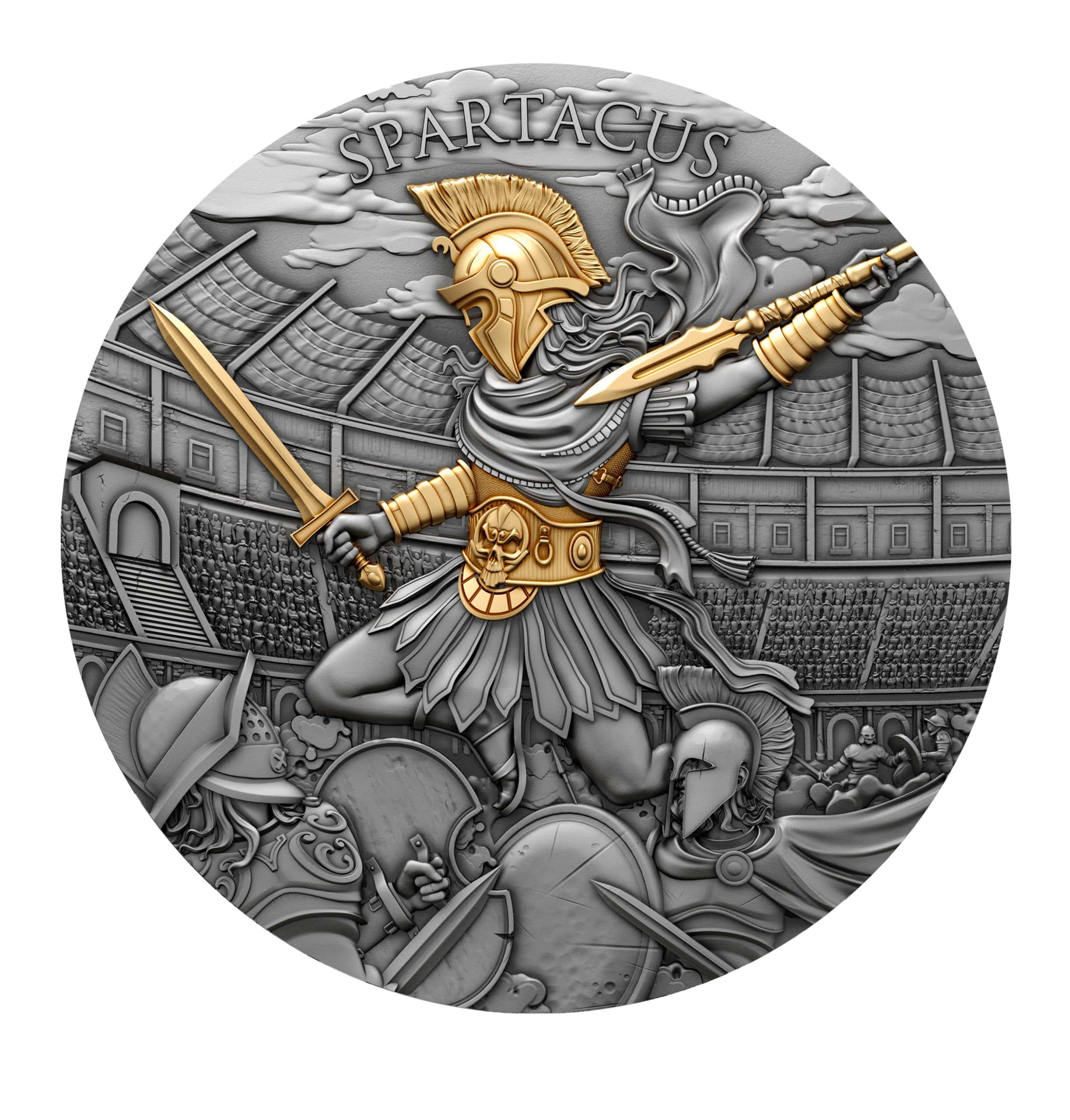 Niue - 2024 - 5 Dollars - Spartacus (Legendary Warriors series) 2oz silver