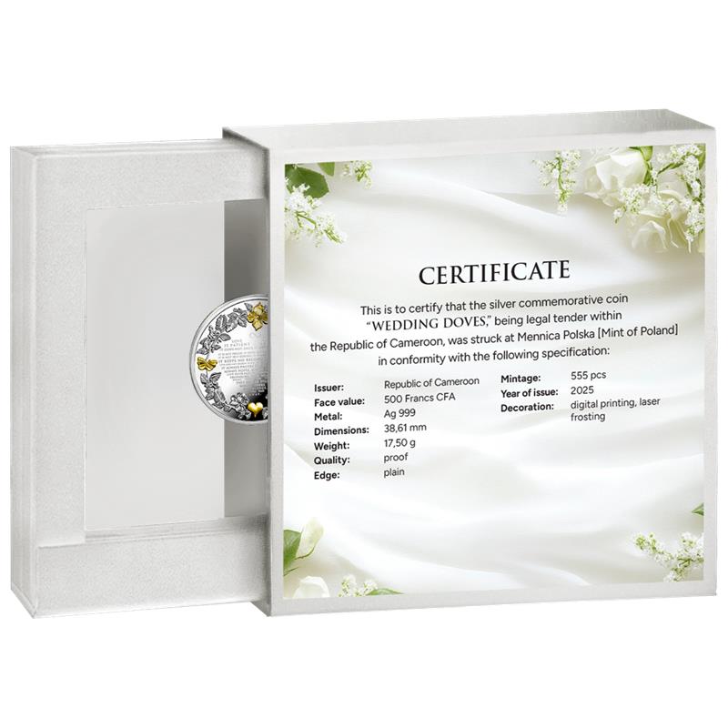 Cameroon - 2025 - 500 Francs - Wedding Doves
