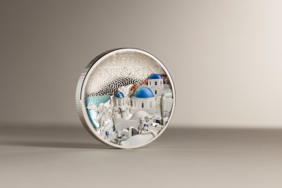 Cook Islands - 2025 - 10 Dollars - Santorini / Architectures of the World Series