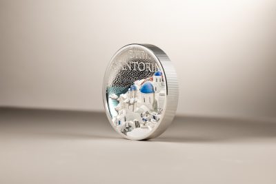 Cook Islands - 2025 - 10 Dollars - Santorini / Architectures of the World Series