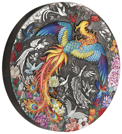 Tuvalu - 2023 - 5 Dollars - Phoenix and Birds 5oz silver