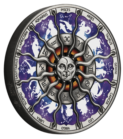 Tuvalu - 2022 - 5 Dollars - Signs of the Zodiac 5oz silver