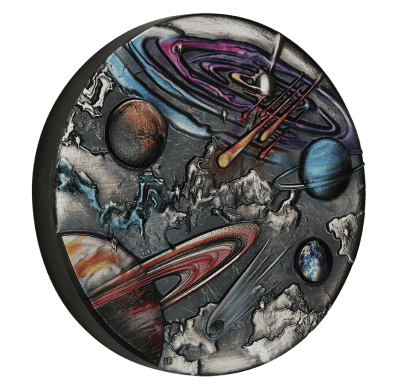 Tuvalu - 2025 - 5 Dollars - Starry Sky and Planets 5oz silver