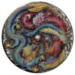 Tuvalu - 2024 - 5 Dollars - Dragon and Phoenix 5oz silver