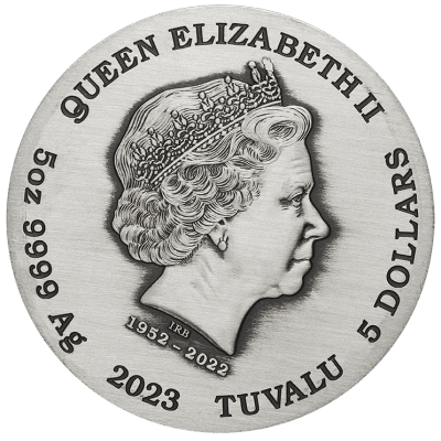 Tuvalu - 2023 - 5 Dollars - Phoenix and Birds 5oz silver