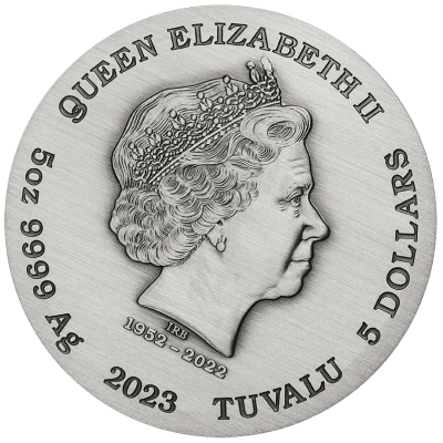 Tuvalu - 2023 - 5 Dollars - Lunar Animals 5oz silver