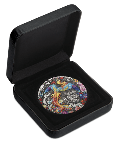 Tuvalu - 2023 - 5 Dollars - Phoenix and Birds 5oz silver