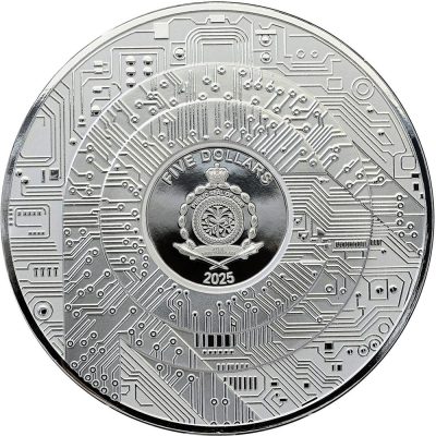 Niue - 2025 - 5 Dollars - Neurolink 3oz silver
