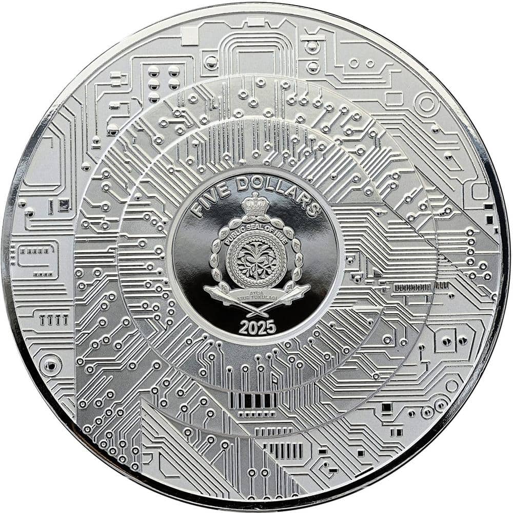 Niue - 2025 - 5 Dollars - Neurolink 3oz silver